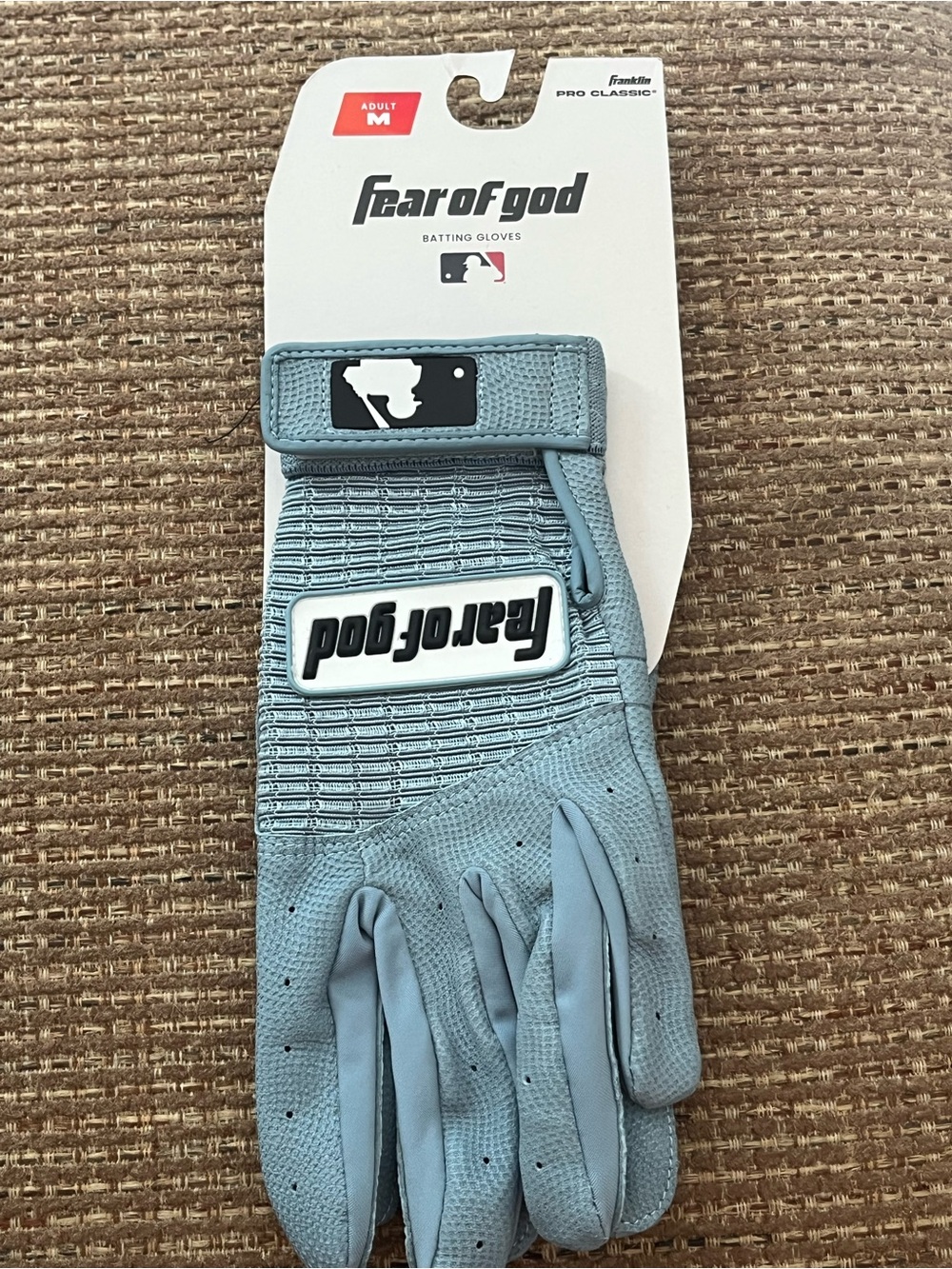 Fear of God Men’s Baby Blue Batting Glove - Adult M